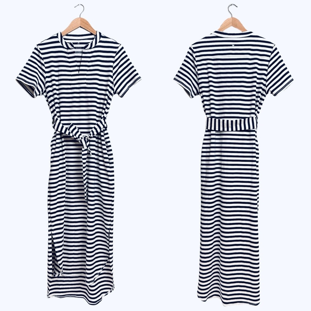 Dudley Stephens Sconset Maxi Dress in Navy & White - Picture 3 of 8